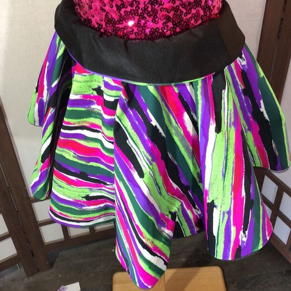 Neon dance costume Revolution Let's Go Girls Dance Costume Sz XLC/style# RC17100 - Picture 7 of 16